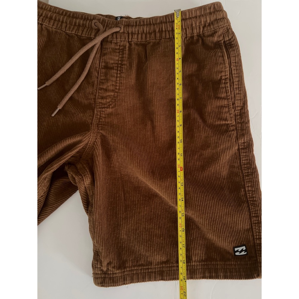 Billabong Mens Corduroy Mike Drawstring Shorts Brown Elastic Waist  Large - Picture 11 of 11